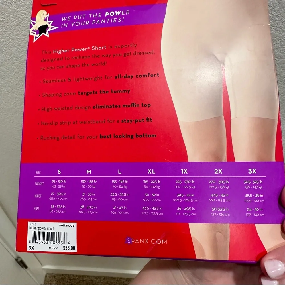 Spanx higher power short size 3XL nude NIB - Picture 2 of 4